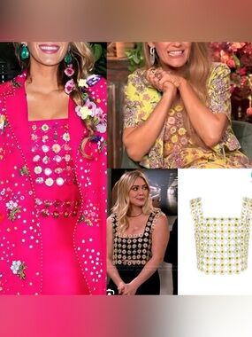 Dauphinette Neon Daisy Chainmaille Crop Top aso Hilary Duff Aso Blake Lively M